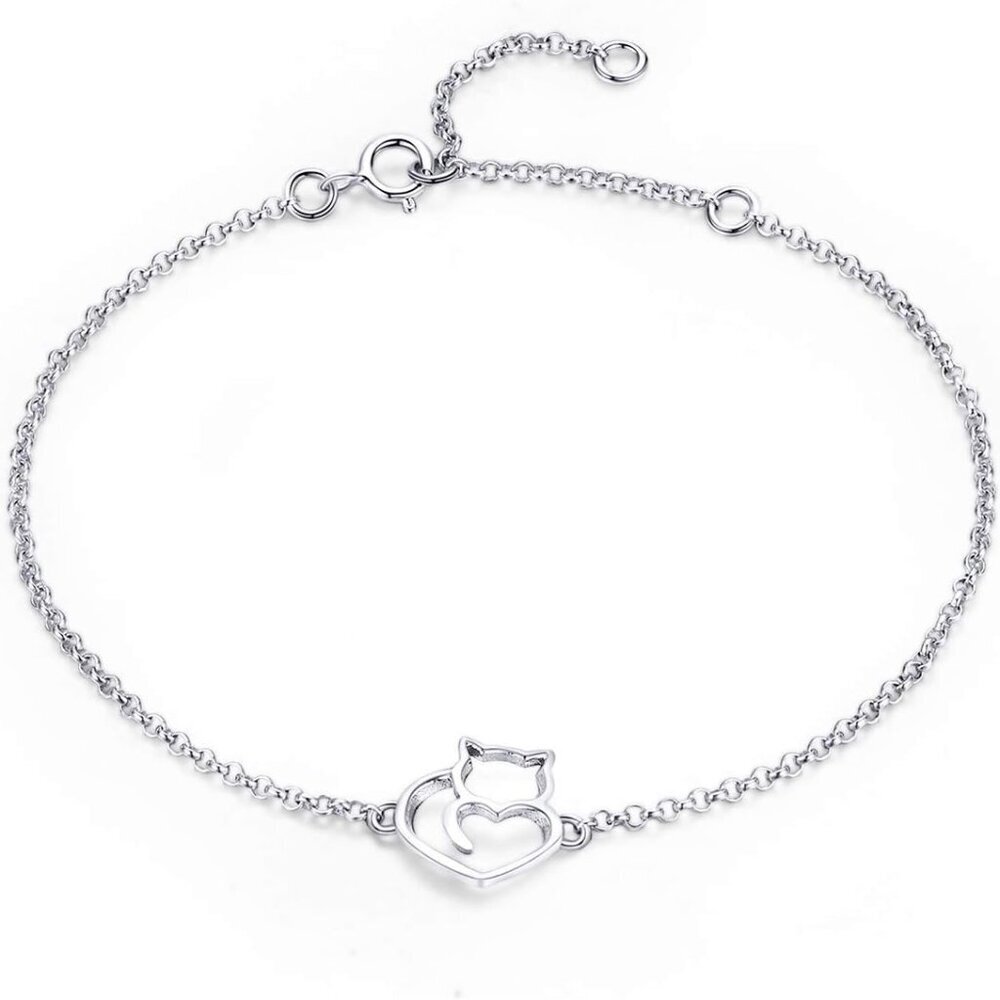 Silver Adjustable Link Bracelets 925 Sterling Sil… - image 1